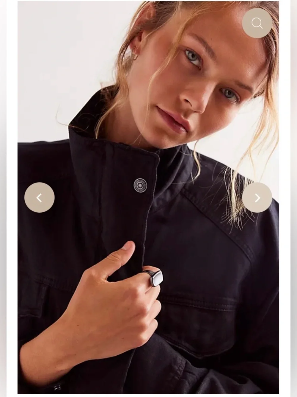 🆕 FREE PEOPLE WE ARE THE FREE ARYA UTILITY JACKET - BLACK